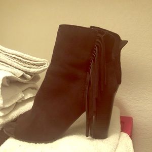 Ankle high black boots